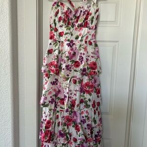Abercrombie & Fitch Floral Maxi Dress - Pink and Green